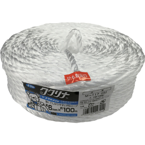 ユタカメイク 荷造り紐 ＰＳロープ ６φ×１００Ｍ ユタカメイク PSロープ M-117-W-イメージ1