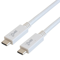 GOPPA USB3．2 Gen2×2 USB Type-Cケーブル(1．0m) ホワイト GP-CCU325A10M/W