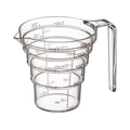 山崎実業 段々計量カップ 200mL クリア FCD047H-2697