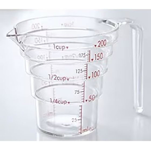 山崎実業 段々計量カップ 200mL クリア FCD047H-2697-イメージ3
