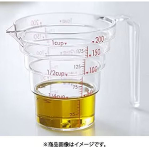 山崎実業 段々計量カップ 200mL クリア FCD047H-2697-イメージ5