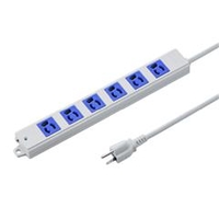 サンワサプライ 工事物件タップ（3P・6個口・3m） ブルー TAP-K6-3BL