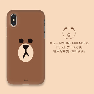 LINE FRIENDS iPhone XR用ケース SLIM FIT フェイス ブラウン KCL-SFA005-イメージ5