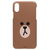 LINE FRIENDS iPhone XR用ケース SLIM FIT フェイス ブラウン KCL-SFA005-イメージ1