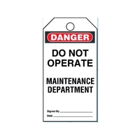パンドウイットコーポレーション セーフティタグ DO NOT OPERATE PVT-44 FC579FS-1487331