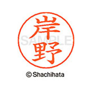 シヤチハタ ネームペン用ネーム シルバー 既製 岸野 FC46664-X-GPS-0893-イメージ1