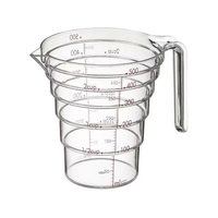山崎実業 段々計量カップ 500mL クリア FCD048H-2698