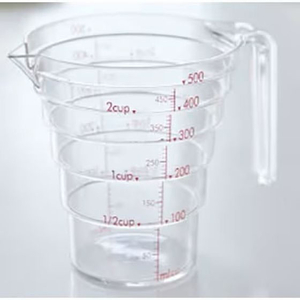 山崎実業 段々計量カップ 500mL クリア FCD048H-2698-イメージ2