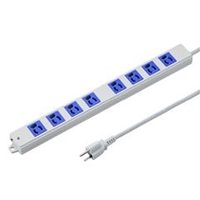 サンワサプライ 工事物件タップ （3P・8個口・3m） ブルー TAP-K8-3BL