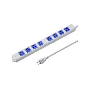 サンワサプライ 工事物件タップ （3P・8個口・3m） ブルー TAP-K8-3BL-イメージ1