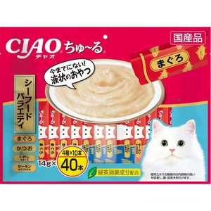 いなば CIAO ちゅーる シーフードバラエティ 14g×40P FCF657N-イメージ1