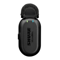 SHURE MoveMic Oneクリップオン・ワイヤレスマイクロホン1本入り、充電ケース付 MOTIVシリーズ ブラック MV-ONE-J-Z6