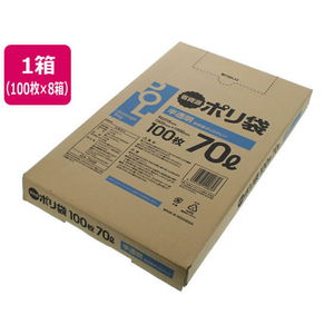 システムポリマー 半透明ポリ袋 70L BOX 100枚×8箱 FCE930X-GA-704B-イメージ1