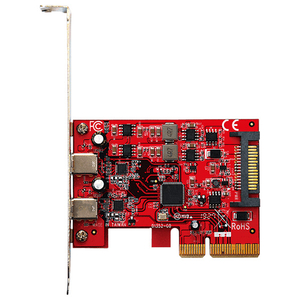 玄人志向 USB3.2C-P2-PCIE3 ASMedia社製 ASM3142搭載 USB3．2