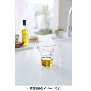 山崎実業 電子レンジ対応段々計量カップ 200mL CL FCD049H-2699-イメージ4