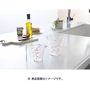 山崎実業 電子レンジ対応段々計量カップ 200mL CL FCD049H-2699-イメージ5