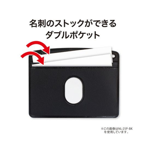 オープン工業 吊り下げ名札 リール式 レザー調 ヨコ名刺 FCF770T-NL-25P-BK-イメージ4