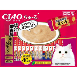 いなば CIAO ちゅーる 総合栄養食 まぐろバラエティ 14g×40P FCF658N-イメージ1