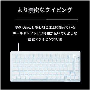 プリンストン ULTRA PLUS CNCフルアルミケース 75% 磁気無接点スイッチ搭載 キーボード ホワイト UP-MKGA75MTLC-RT-J/W-イメージ2