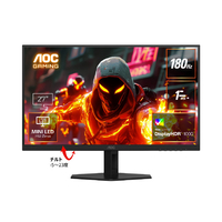 AOC ゲーミング液晶ディスプレイ 27型/2560×1440/HDMI、DisplayPort/ブラック/スピーカー：なし/180Hz ブラック Q27G40XMN/11