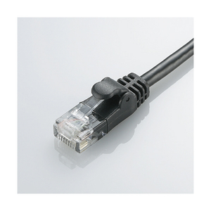 エレコム Gigabit やわらかLANケーブル(Cat6準拠)(1．0m) ブラック LD-GPY/BK1-イメージ1