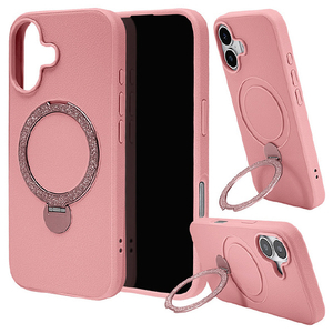 ラスタバナナ iPhone 17用ZEROSAFE PU 回転スタンド 磁力充電対応 ピンク 8902IP5AZSPK-イメージ1