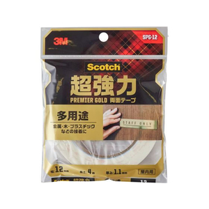3M 超強力両面テープ 12mm×4m F827393-SPG-12-イメージ1