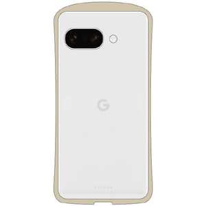 NATURAL design Google Pixel 9a用背面型ケース CHROME-CLEAR ベージュ GP9A-CHC07-イメージ1