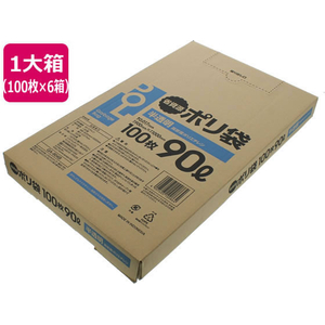 システムポリマー 半透明ポリ袋 90L BOX 100枚×6箱 FCE932X-GA-904B-イメージ1