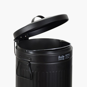ＬＩＶ ＰＬＵＳ Boite トラッシュカン ふた付 ペダル式 12L ブラック FCF834M-NQ-0196-イメージ7
