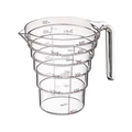 山崎実業 電子レンジ対応段々計量カップ 500mL CL FCD050H-2700