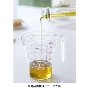 山崎実業 電子レンジ対応段々計量カップ 500mL CL FCD050H-2700-イメージ2