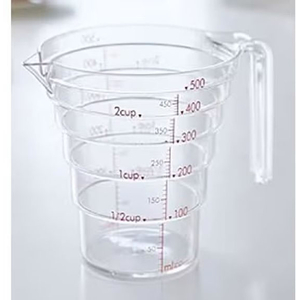山崎実業 電子レンジ対応段々計量カップ 500mL CL FCD050H-2700-イメージ4