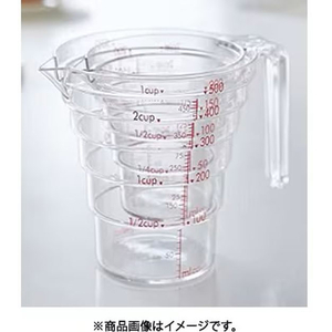 山崎実業 電子レンジ対応段々計量カップ 500mL CL FCD050H-2700-イメージ5