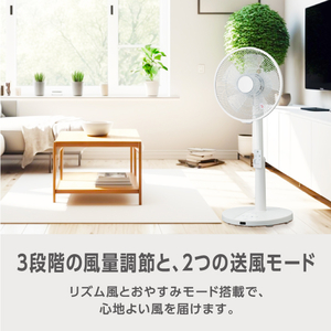 e angle リビング扇風機 ホワイト ANGV-FAR30-B-W-イメージ5