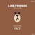 LINE FRIENDS iPhone XR用ケース SLIM FIT フェイス サリー KCL-SFA008-イメージ3