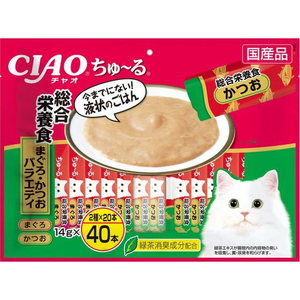 いなば CIAO ちゅーる 総合栄養食 まぐろ・かつおバラエティ 14g×40P FCF659N-イメージ1