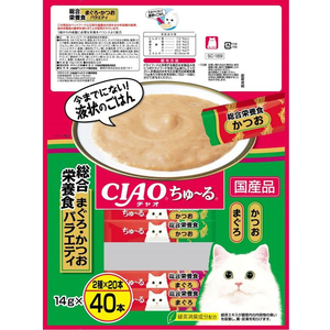 いなば CIAO ちゅーる 総合栄養食 まぐろ・かつおバラエティ 14g×40P FCF659N-イメージ5