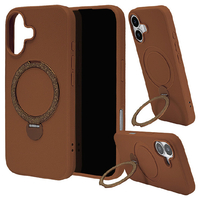 ラスタバナナ iPhone 17用ZEROSAFE PU 回転スタンド 磁力充電対応 ブラウン 8904IP5AZSBR