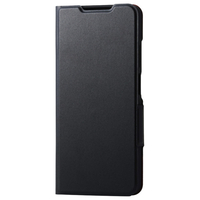 エレコム OPPO A5 5G用 手帳型ケース 薄型 磁石付 ブラック PM-O252PLFUBK