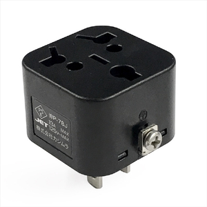 カシムラ 国内用変換プラグB/C/BF/O/O2/B3/SE→A 2個セット ブラック WP-128JS-イメージ2