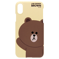 LINE FRIENDS iPhone XR用ケース SLIM FIT ベーシック ブラウン KCL-SBA005