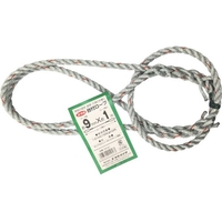 ユタカメイク 台付ロープ PE&PP混紡ロープ 9mm×1m グレー91 FC050GC-8552735