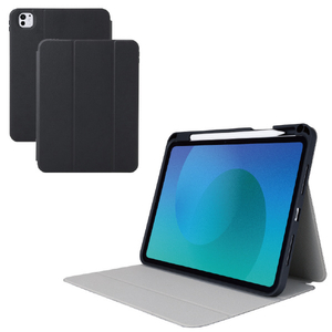 エレコム 11インチiPad Pro(M4) フラップケース 衝撃吸収 Pencil収納 スリープ対応 ブラック TB-A25PMSABK-イメージ2
