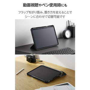 エレコム 11インチiPad Pro(M4) フラップケース 衝撃吸収 Pencil収納 スリープ対応 ブラック TB-A25PMSABK-イメージ5