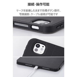 エレコム 11インチiPad Pro(M4) フラップケース 衝撃吸収 Pencil収納 スリープ対応 ブラック TB-A25PMSABK-イメージ8