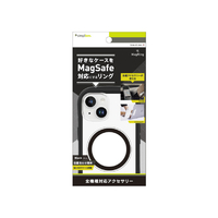 トリニティ [MagRing] MagSafe磁気増強メタルリング ブラック TR-MS-MR-BK