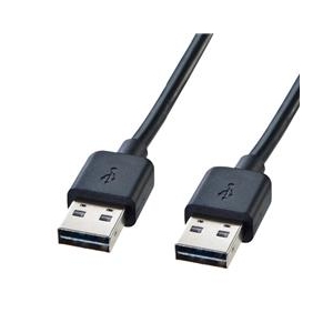 サンワサプライ 両面挿せるUSBケーブル(A-Aタイプ) ブラック KU-RAA3 サンワサプライ 両面挿せるUSBケーブル(A-Aタイプ) ブラック KU-RAA3