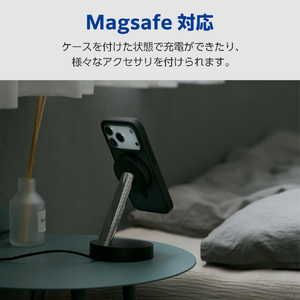エレコム iPhone17 Pro用ハイブリッドケース MAGKEEP スタンド ブラック PM-A25CMAGSTBK-イメージ3