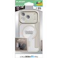 エレコム iPhone18 Pro用ハイブリッドケース フラップ付 極限 MAGKEEP グレージュ PM-A26CMAGFPKGB